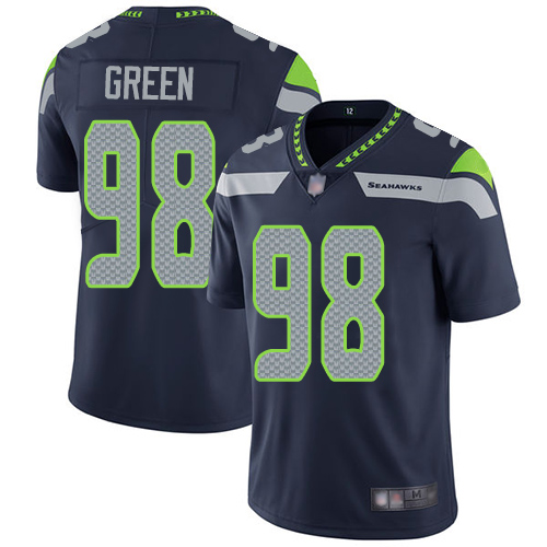 Seattle Seahawks Limited Navy Blue Men Rasheem Green Home Jersey NFL Football #98 Vapor Untouchable->seattle seahawks->NFL Jersey